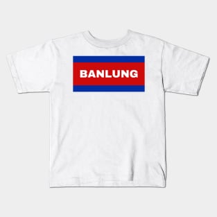 Banlung City in Cambodian Flag Colors Kids T-Shirt